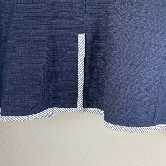 NEW 346 Brooks Brothers Womens 12 Navy Blazer Cotton Jacket Nautical Preppy - Picture 13 of 14